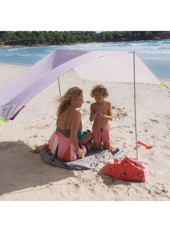 Fatboy Miasun Beach Tent | 3 m² of shade | Fits 2 adults and 2 kids | cotton fabric with aluminum poles and ground pegs | Lightweight and compact | 330x190x140 cm - Melrose - Image 4